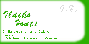 ildiko honti business card